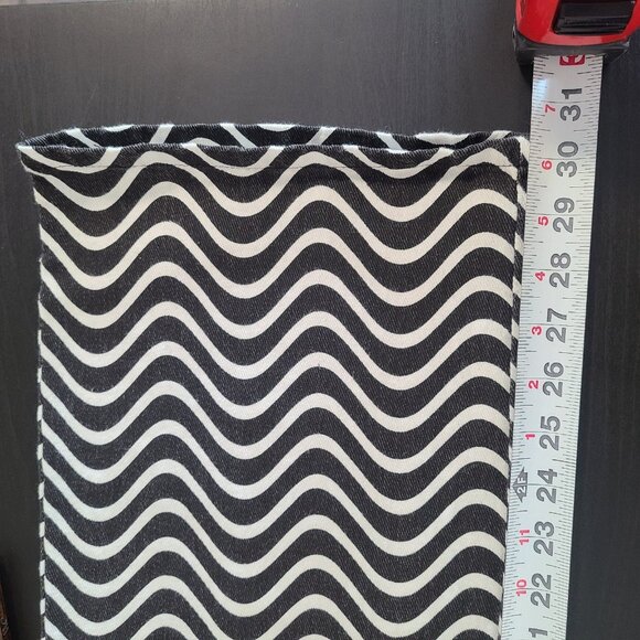 Pretty Damage Wavy Denim Pants Black White Size Medium NWT - Picture 5 of 8